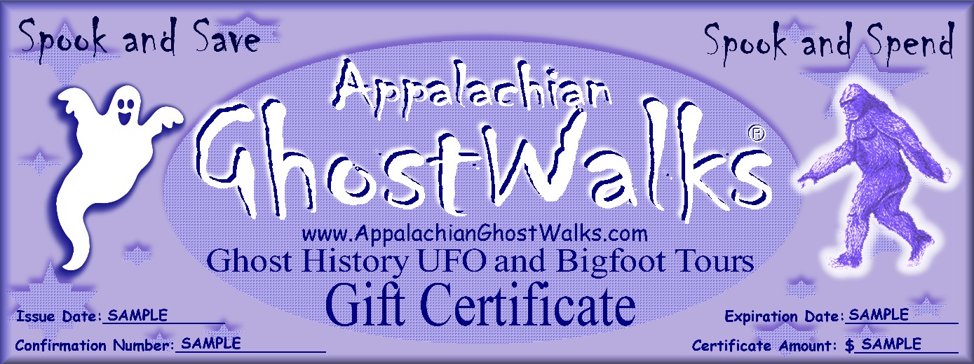 Appalachian GhostWalks Gift Certificates